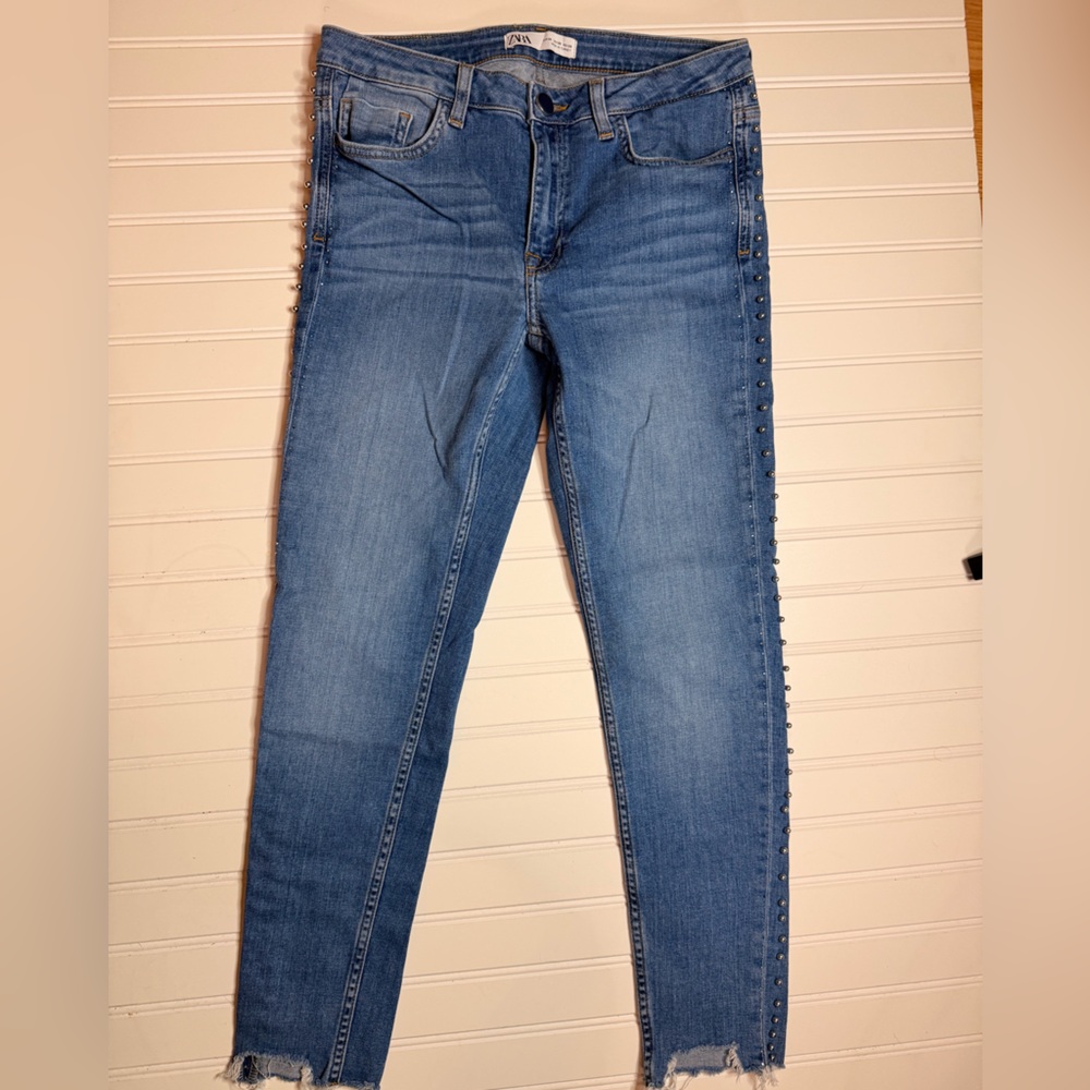 Zara embellished Women's Blue Jeans